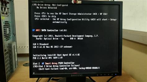 drive array controller failure (slot 0)